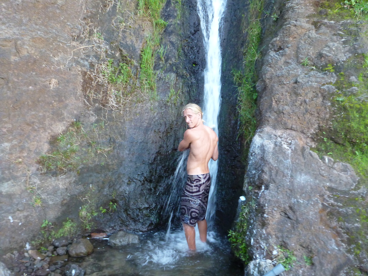 Kauai, Napali , Kalalau, waterfall, shower