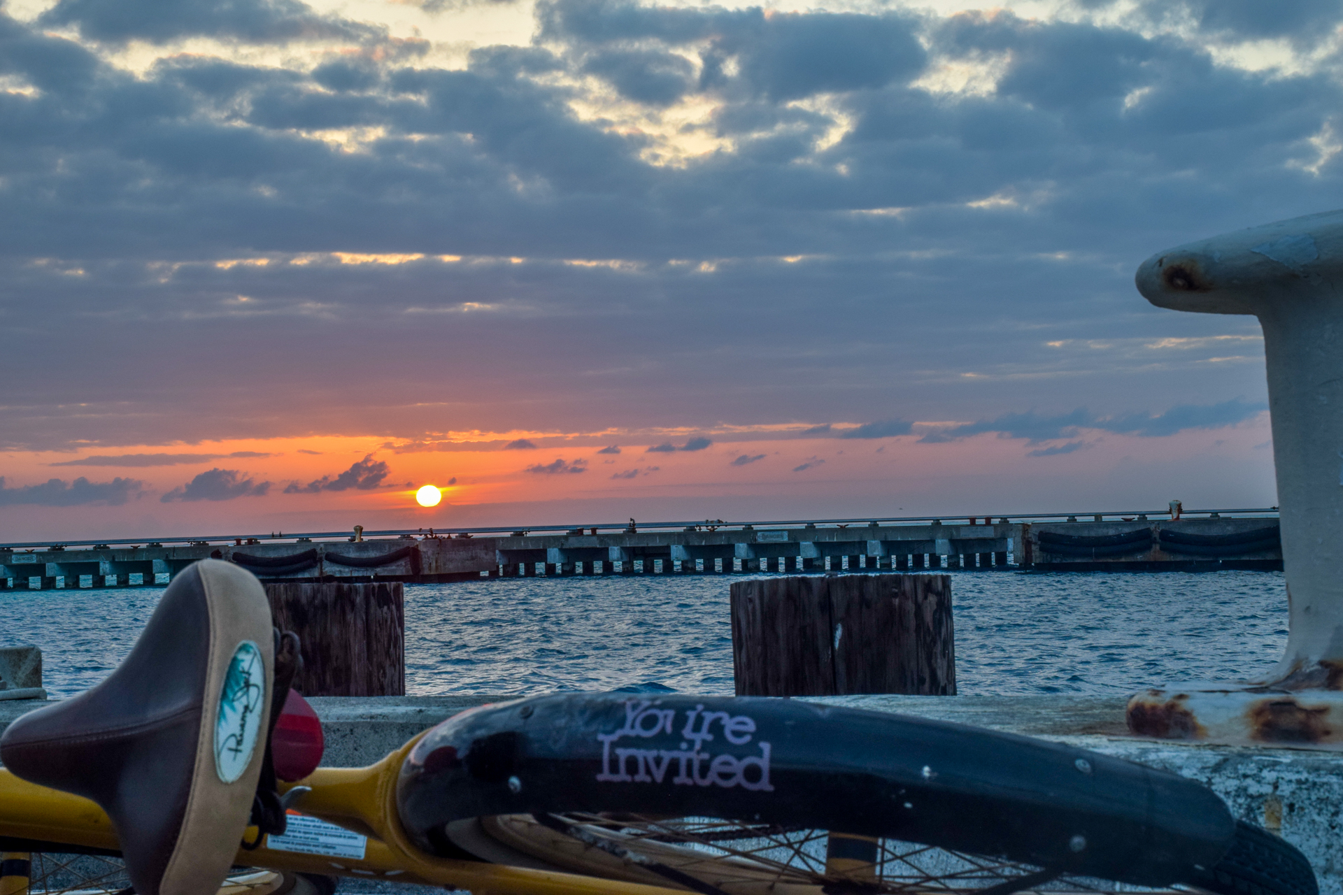 Bicycle, Sunset, Midway, Atoll, Northwestern Hawaiian Islands, Loading, Dock