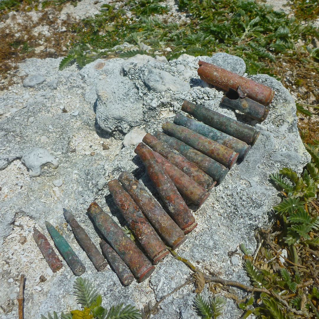 shells, bullet, casing, .50cal, cone, weapon, Midway, Atoll, Island, Hawaii, archipelago, WWII, WW2, world war, II, 2, two, relic, war, artifact