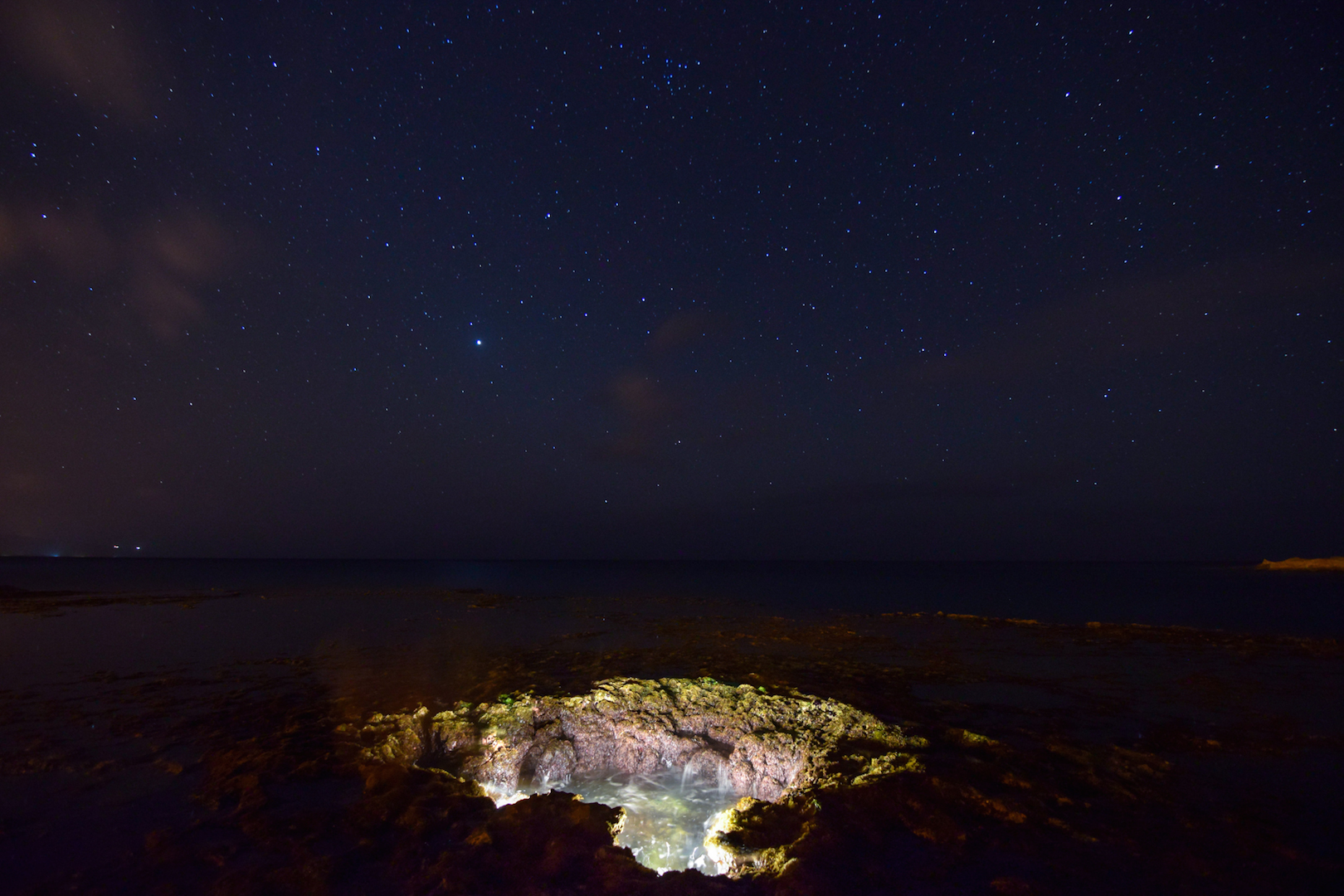 Elevator, shaft, shark's, cove, Oahu, Hawaii, North, Shore, snorkling, free, diving, night, dive, stars, astrophotography, thor's, well