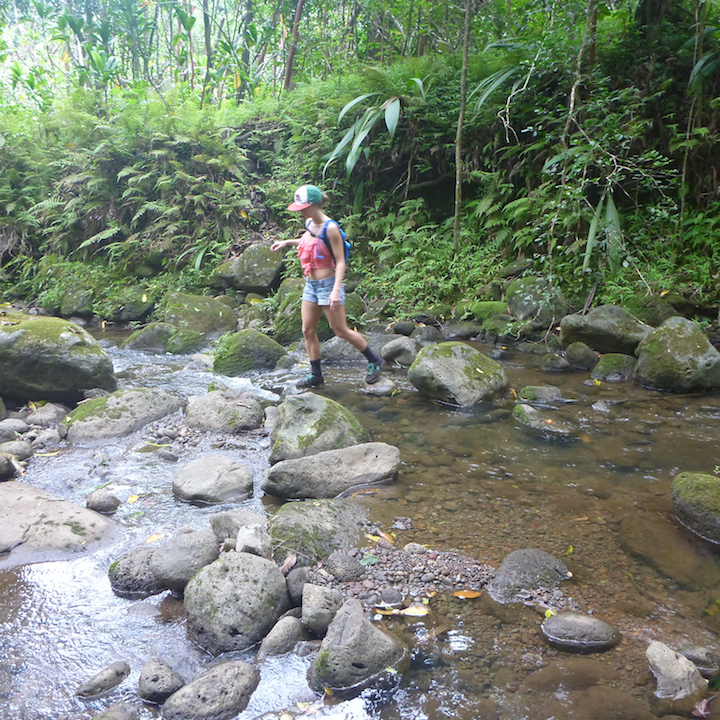 Koloa gulch, stream, river, creek, crossing, hike
