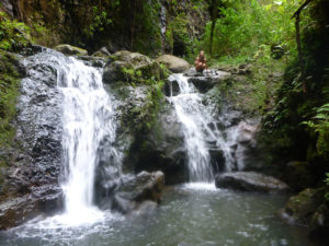 Oahu, Hawaii, Beautiful, waterfall, falls, hike, girl, chick, woman, Koloa, gulch, trek