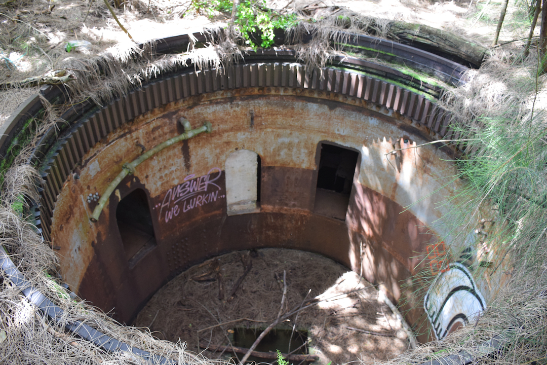 Hawaii, Oahu, Battery, Bunker,reservation, Wilridge, Lewis S. Kirkpatrick, Wili, Wiliwilinui, WW, II, 2, WWII, two, world war, ruins, military, army, coastal, defense, exploring, discovering, hiking, forest, jungle, secret, abandoned, hidden, Steel, Barbette, turret