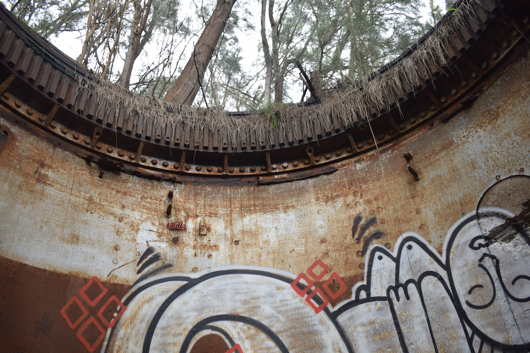 Hawaii, Oahu, Battery, Bunker,reservation, Wilridge, Lewis S. Kirkpatrick, Wili, Wiliwilinui, WW, II, 2, WWII, two, world war, ruins, military, army, coastal, defense, exploring, discovering, hiking, forest, jungle, secret, abandoned, hidden, Steel, barbette, Turret, 8-inch gun