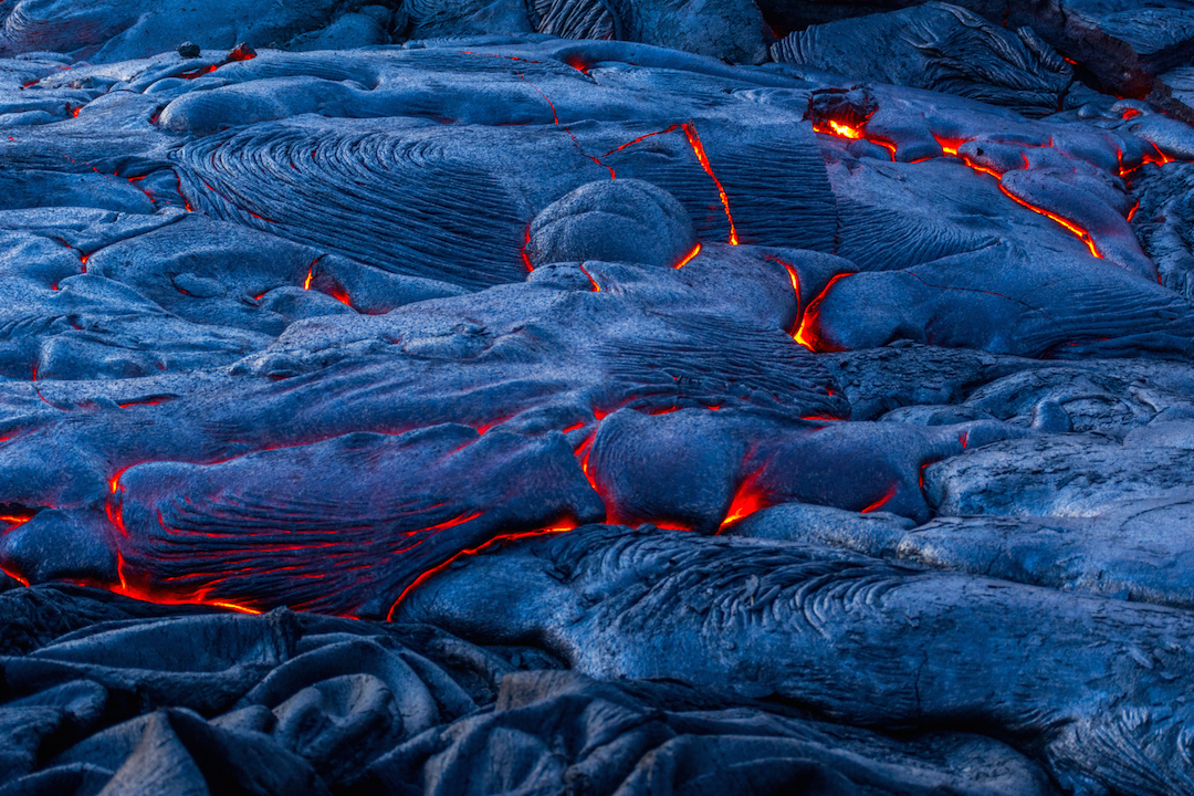 Trek, hike, photography, adventure, exploration, Volcano, volcanoes national park, Hawaii, big, island, kilauea, kalapana, lava, dried, rock, igneous, magma, melting, hot, fire, eruption, 61g, east rift zone, surface, breakout, active, lava tube, cracks, fissures, glowing