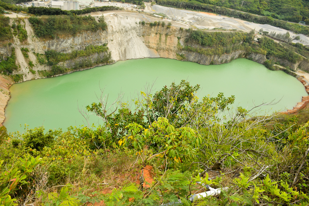 Oahu, Kapaa, quarry, pond, underground, water table