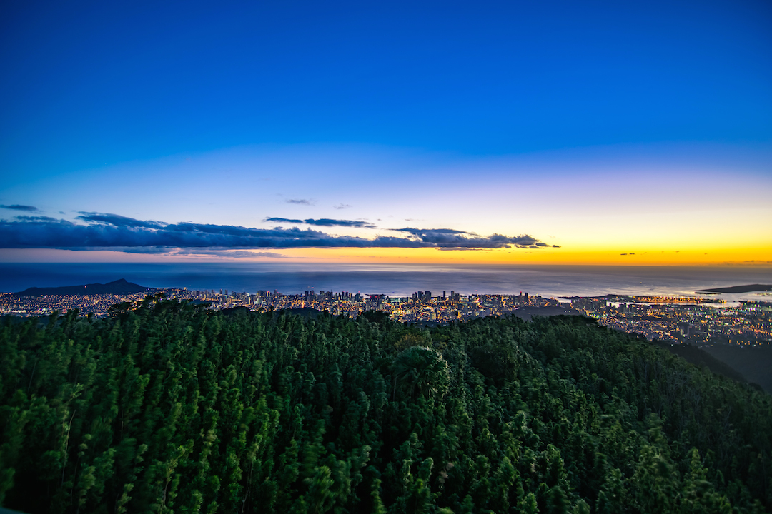 Hawaii, Oahu, Southshore, south, shore, lookout, vista, view, scenery, sunset, ocean, Island, Pacific, dusk, diamond head, honolulu