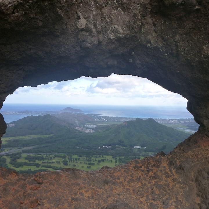 Hawaii, Oahu, Pali Puka, Mountain Hole