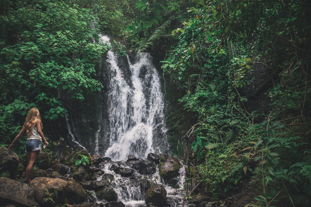 Waihehe, Falls, Waterfall, Oahu, Hike, Adventure, Explore, Hawaii, Kaneohe, nymph, girl