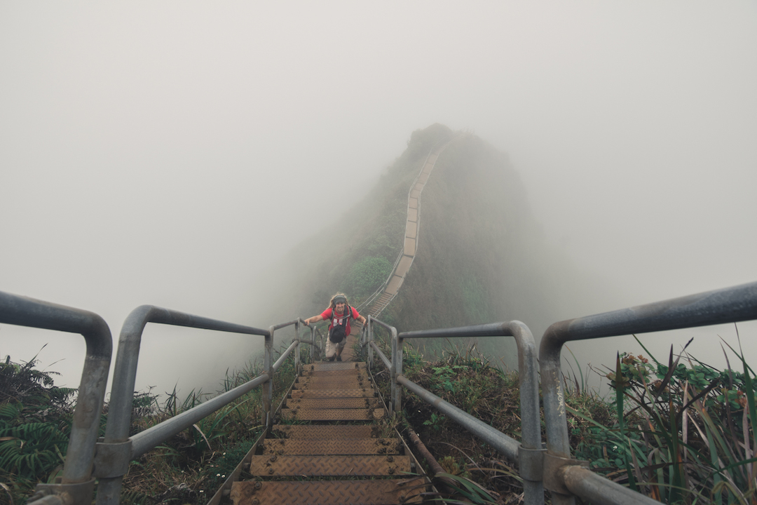 Hawaii, Oahu, Moanalua, Forest, Jungle, Hike, Trek, exploration, discover, ridge, Koolau, mountain, Haiku, stairs, stairway to heaven