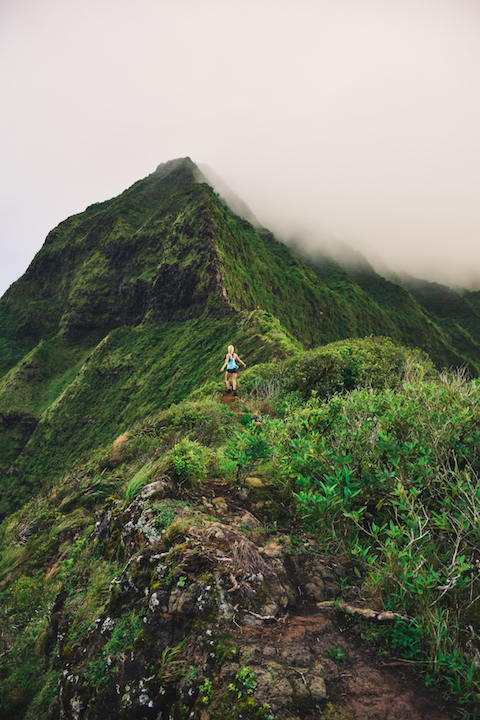 Pali, Notches, Hiking, Mountain, ridge, Koolau, Oahu, Hawaii, trek, cliff, lookout