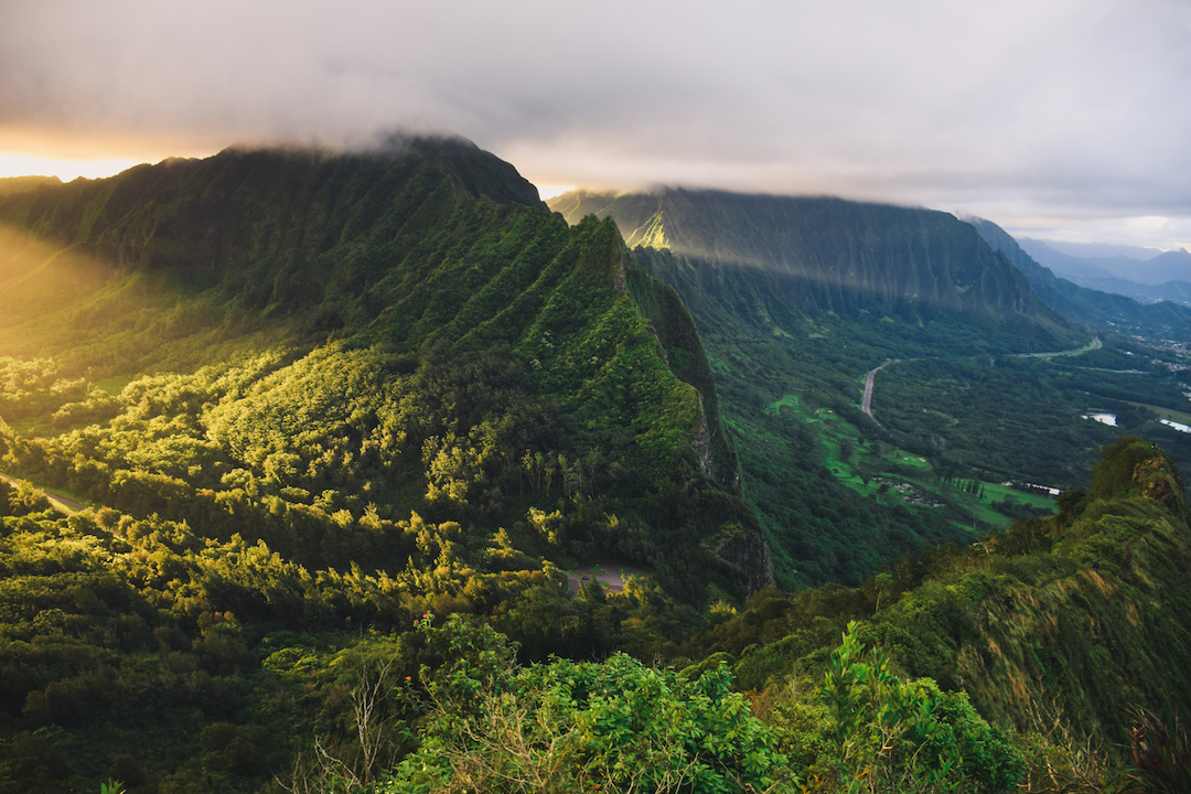 Pali, Notches, Hiking, Mountain, ridge, Koolau, Oahu, Hawaii, trek, cliff, lookout