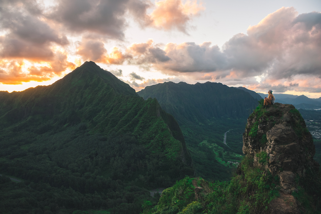 Pali, Notches, Hiking, Mountain, ridge, Koolau, Oahu, Hawaii, trek, cliff, lookout, rock, climbing