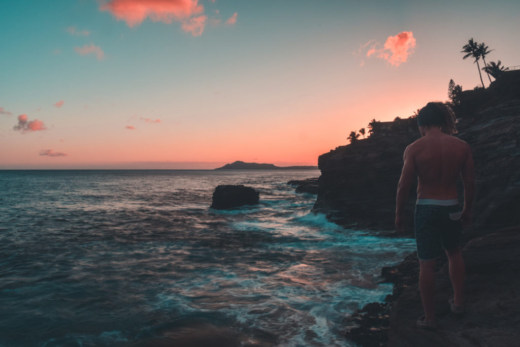 Hawaii, Oahu, Spitting Caves, Sunset, photography, dreadlocks, dreads