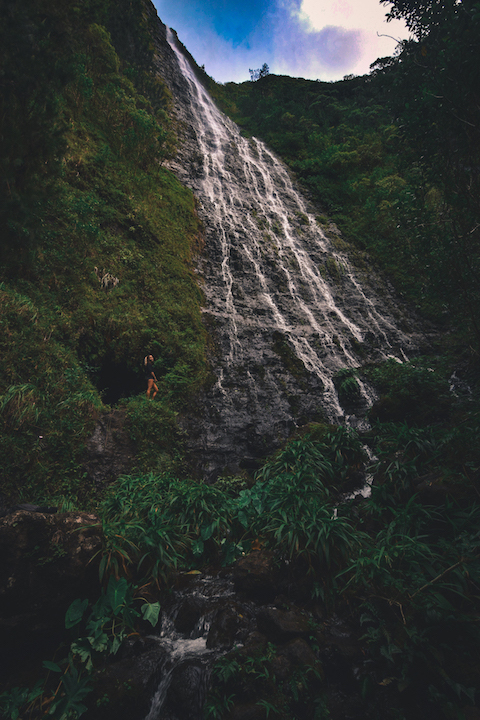 Waipuilani, falls, hike, trek, jungle, forest, Oahu, Hawaii, Pali, Highway